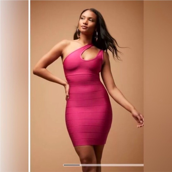 Herve Leger Dresses & Skirts - NWOT Herve Leger x Forever 21 Bandage Bodycon One Shoulder Dress Sz XXL